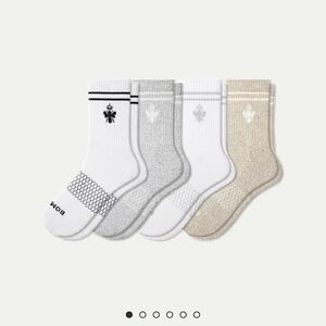 Bombas Original Half Calf Sock 4-Pack medium neutrals mix white gray